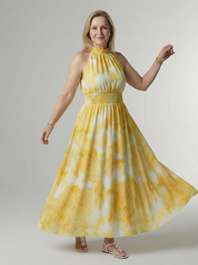 Sylin | Vestido Midi con Cuello Halter